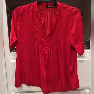 EUC Ana Red Flowy Blouse MD